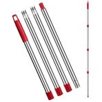 Spin Mop Yedek Kolu, 4 Bölümlü Paspas veya Süpürge Sapı/Çubuğu, O Cedar Spin Paspas Yedekleri ve Süpürgeleri ile Uyumlu, Amerikan Dişli Eklem - 30 "ila 59"