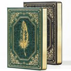 SPIPHY 2 Paket Vintage Günlük Kız Erkek Çocuk Ciltli Defter, A5 Kolej Yazma için Çizgili Dergiler, Siyah, Yeşil