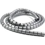 Spiral Boru Kablo Kanalı Masa Bilgisayar Kablo Fiş Düzenleyici Toplayıcı Tutucu Gri, 1 mt x 20 mm - 1 Adet