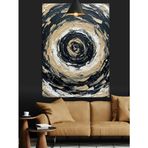 Spiral Girdap İçinde Dönen Koyu Sanat Dekoratif Kanvas - Mdf Ahşap Tablo