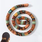 Spiral kilit saç bağı Dreadlock aksesuarı bükülebilir ve taşınabilir tel çekirdek, şık ve narin saç bağı Spiral bükülebilir kravat kadın erkek kalın kıvırcık saçlar için