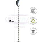 Spiral Kokteyl & Bar Kaşığı Krom 27 Cm, Burgulu Klasik Ezicili Kokteyl Kaşığı