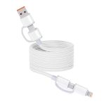 Spiral Magnetik Örgülü Tasarım 4İn1 A+C To C+L Kablo 1M