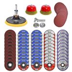 Spiral Taşlama Cırt Zımpara İnox Metal Kesici Flap Disk 75 Parça