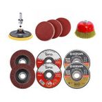 Spiral Taşlama Cırt Zımpara Metal Kesme Tel Fırça Seti (25 Parça)