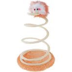 Spiral Yaylı Hareketli Kedi Oyuncağı – Renkli Zıplayan Fare Figürlü Oyun Aparatı - Çok Renkli