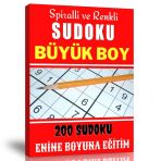 Spiralli ve Renkli Büyük Boy Sudoku Kitabı - Renkli Enine Boyuna Eğitim