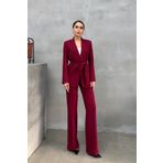 spirituel Kadın Ikili Kuşaklı Blazer Ceket Pantolon Takım