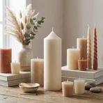Spiss Blok Dekoratif Mum Bal Mumu ve Soya İçerikli Modern Mum