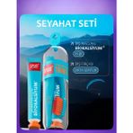 SPLAT Seyahat Seti: Biocalcium Diş Macunu 25 gr ve Ekstra Yumuşak Diş Fırçası ile Ağız Hijyeni - (Overwashed)Black-Checker