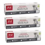 Splat White Plus Diş Macunu 3 Adet - Beyazlatıcı florürlü, kahve çay tütün lekelerine karşı, 100 ml