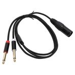 Splitter Kablo Çift 6.35mm TS Erkek - XLR 3 Pin Erkek, Mikrofon Mikseri Için, Geniş Uyumluluk, Üstün Ses, Yapı, Kayıt Stüdyosu Ile Kolay Bağlantı, Amplifikatör, Hoparlör Sistemi