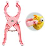 SPMKTQK Güvenlik Göz Aleti, Amigurumi için Güvenlik Gözü Yardımcı Aleti, Amgurumi Tığ ve Doldurulmuş Güvenlik Gözleri Tığ Aletleri, 5-30 mm Hayvan Gözü Yapma Malzemeleri Aracı (Pembe)