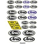 Sponsor Arai Tasarımlı Ekipman Kask Motorsiklet Sticker Seti 01