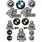 Sponsor Dakar Bmw Tasarımlı Ekipman Kask Motorsiklet Sticker Seti 01