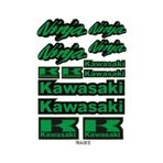 Sponsor Kawasaki Tasarımlı Ekipman Kask Motorsiklet Sticker Seti 02