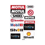 Sponsor Redbull Ekipman Kask Motorsiklet Sticker Seti 01