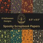 Spooky Scrapbook Papers | Moth & Lantern Paperworks: Witchy Nocturne Craft Pad For Scrapbooking, Mixed Media, Halloween Decoupage, Junk Journals & ... skulls, pumpkins, ooze and crows - ravens