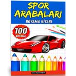 Spor Arabaları Boyama Kitabı (Gri Tonlamalı Spiralli 100 Boyama)
