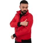 Spor Erkekastarlı Dik Yaka Mevsimlik Su ve Rüzgar Geçirmez Mont - Kırmızı - XL