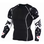 Spor kompresyon tişörtü, erkekler için, hızlı kurur, nemi dışarı atar ve nefes alır, uzun kollu spor fitness antrenmanı, futbol jogging için. (T-116,4XL)