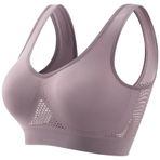 Spor sütyeni, kadın, Push Up dikişsiz sütyen, seksi, içi boş iç çamaşırı, üst giyim, askısız, yumuşak sütyen, hafif, nefes alır, dolgulu sütyen tişört, fonksiyonel sütyen, Koyu gri., 3XL