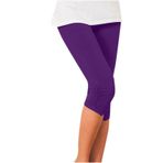 Spor taytı, kadın, 7/8 yoga pantolonu, yüksek yıkama, opak, karın bölgesi, tayt, boom, bot, tayt, rahat, nefes alır, kompresyon taytı, spor salonu, fitness pantolonu, koşu pantolonu, B-lila, XXL
