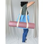 Spor ve Casual Kullanım Için Denim Yoga Matı Bölmeli Çanta / El Yapımı & Dayanıklı - Mavi