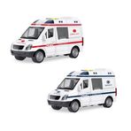 Spor35 1:16 Sürtmeli Sesli Işıklı Ambulans Ve Polis Arabası Kız Erkek Çocuk Oyuncak Eğitici Oyuncaklar