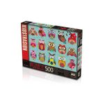Spor35 KS Puzzle 500 Parça Multi Owls Renkli Baykuşlar Kız Erkek Çocuk Oyuncak Eğitici Oyuncaklar