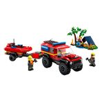 Spor35 LEGO 4x4 Kurtarma Botlu İtfaiye Kamyonu Kız Erkek Çocuk Oyuncak Eğitici Oyuncaklar