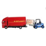 Spor35 Man Kırmızı Kamyon ve Forklift Kız Erkek Çocuk Oyuncak Eğitici Oyuncaklar