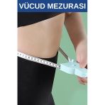 Sporcu Baş Ve Vücut, Kafa Çevresi Ölçüm Aleti Bel Ölçme Metresi Mezura Terzi Ölçüm Aleti Beyaz