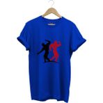 Sporcu Fitness Baskılı Gymregular Fit %100 Pamuk Bisiklet Yaka Premium Tişört - XL - Saks Mavi