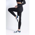 Sporcum Dikişsiz Kadın Siyah Seamless Spor Tayt – Sirius Serisi (SİYAH, M-L)