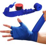 SPORIO Boks Bandajı 3,5 Metre 180 Inch Boks, Kick-Box ve Muay Thai Bandajı Beyaz - Mavi
