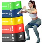 Sporsize %100 Lateks Direnç Bandı 5’li Set – Squat Pilates Fitness Loop Bant, Bacak & Kalça Antrenmanı