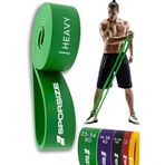 Sporsize Profesyonel Direnç Bandı Kas Geliştirme Lastiği Fitness Pilates Cross Training Bant Yoga Push Up Barfiks Bandı Tekli (Yeşil, 23-56 KG)