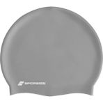 Sporsize Silicone Swimming Cap - Deniz ve Havuz Silikon Yüzücü Bonesi - Gri - Standart