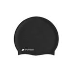 Sporsize Silicone Swimming Cap - Deniz Ve Havuz Silikon Yüzücü Bonesi (Siyah)