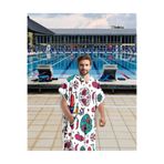 sporsuit Mang White Unisex Havlu Panço Yüzücü Yarış Antrenman Havuz ve Deniz İçin Kapüşonlu Bornoz, 3XS, MANGWHITE, Çok Renkli, Unisex Yetişkin