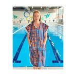 sporsuit Unisex Havlu Panço Yüzücü Yarış Antrenman Havuz ve Deniz İçin Kapüşonlu Bornoz, M, MOVAR, Çok Renkli, Unisex Yetişkin