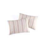 Sport Çizgili 2li Yastık Kılıfı Soft Line Bej - 50 x 70 cm