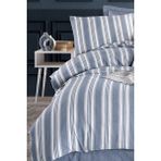 Sport Çizgili Nevresim Takımı Tek Kişilik Juck Lacivert - 200 x 220 cm