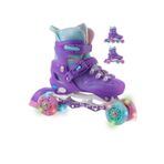 Sportaj SpeedX Frozen Profesyonel Çocuk Pateni Işıklı Silikon Tekerler Taşıma Çantalı