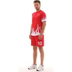 Sportech Alevli Forma Şort Takım Xs Kırmızı Türkiye Cinsiyet: Erkek Yaz Sezonu - 164 cm
