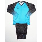 Sportech Kaleci Forma Takımı, Şortu Sünger Destekli - Mavi - 11 - 12 Yaş