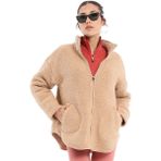 Sportive 24KK019-KHVE Sherpa Kahverengi Günlük Stil Kadın Polar