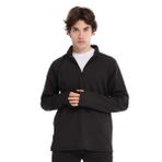Sportive 25KE1015-SYH Siyah Boone Half-Zip Erkek Koşu T-Shirt
