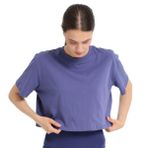 Sportive 25KK1034-MVI Mavi Sedona Cropped Kadın Günlük Stil T-Shirt